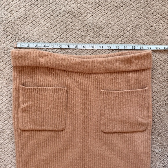 Madewell Sweater Camel Ribbed Pencil Skirt, Size L - Picture 6 of 7